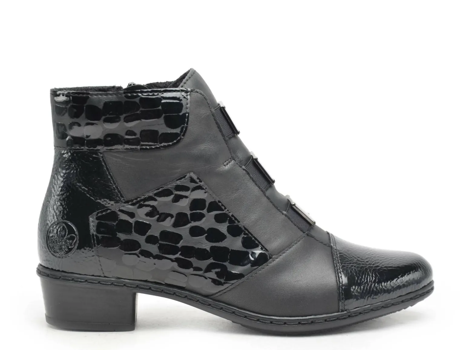 Rieker Y0764 Noir Boots et Bottines Plates Femme