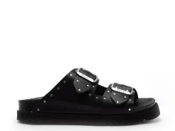 Scholl BEATRIZ LEATHER Noir Mules et Sabots Plats Femme