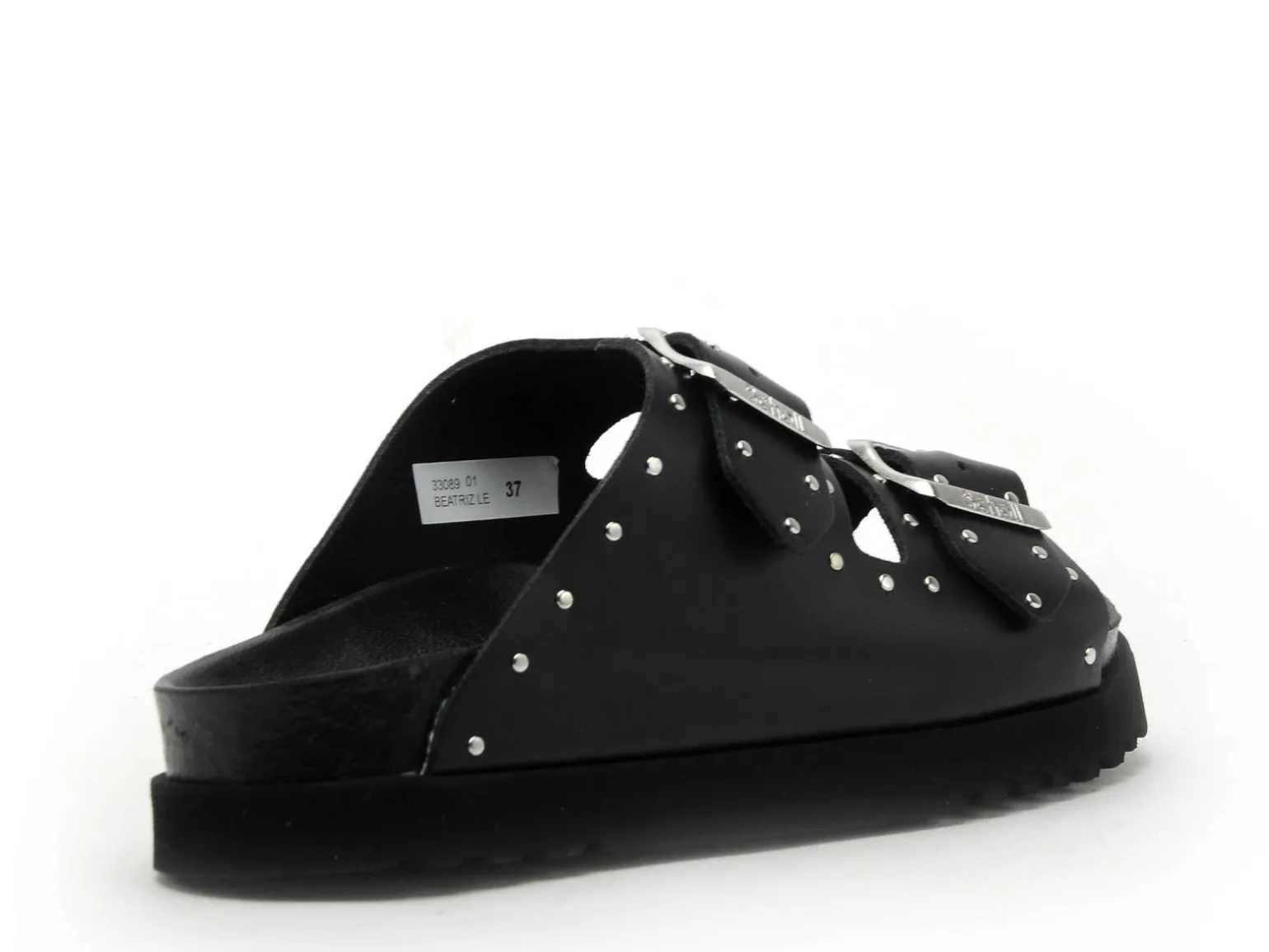 Scholl BEATRIZ LEATHER Noir Mules et Sabots Plats Femme