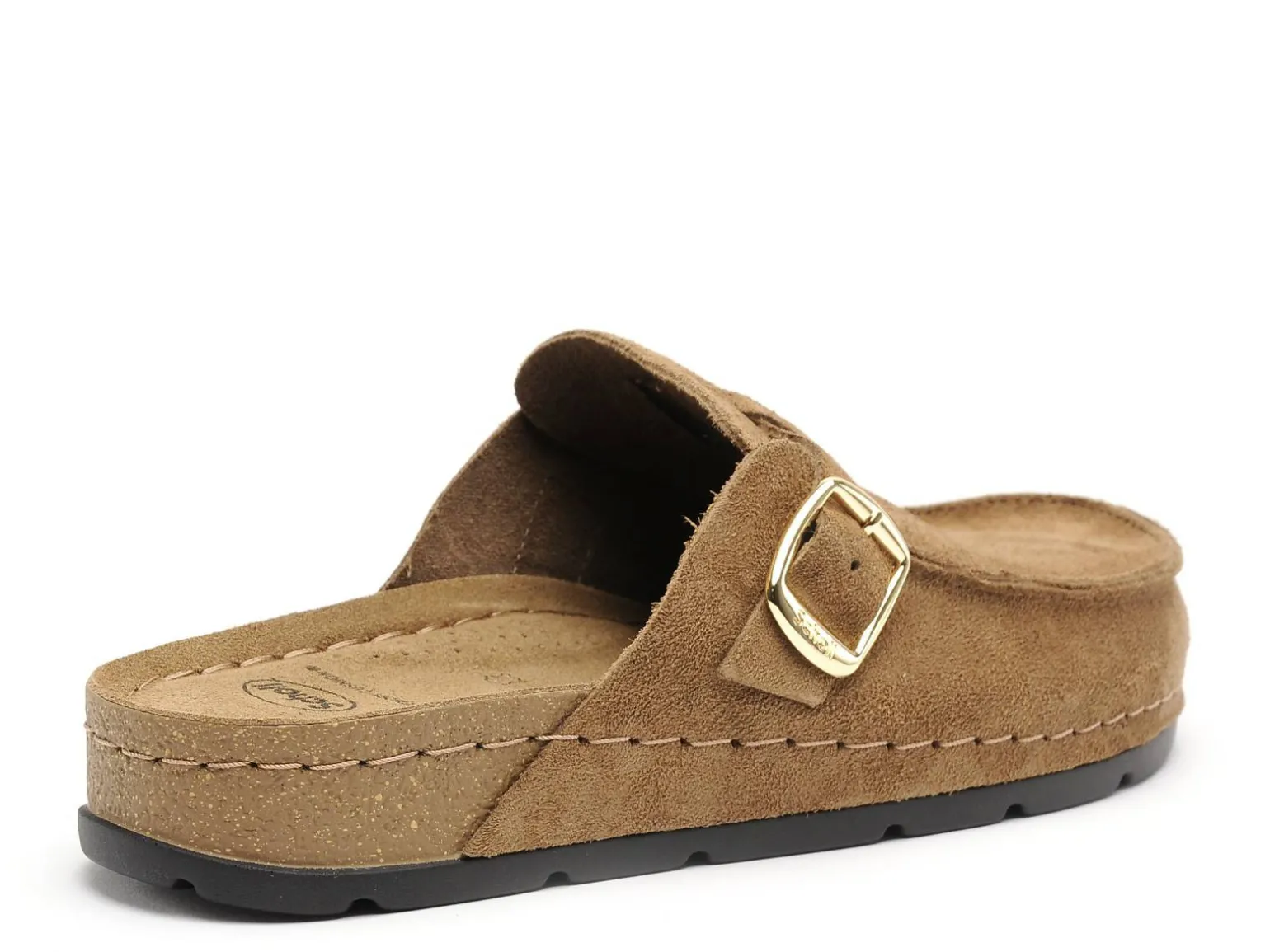 Scholl BORA MOC Marron Mules et Sabots Plats Femme