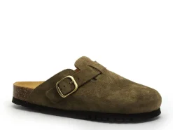 Scholl FAE Kaki Mules et Sabots Plats Femme