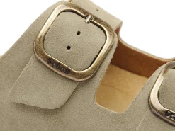 Scholl NOELLE Kaki Mules et Sabots Plats Femme