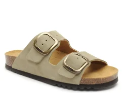 Scholl NOELLE Kaki Mules et Sabots Plats Femme