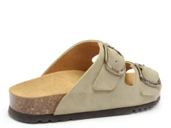 Scholl NOELLE Kaki Mules et Sabots Plats Femme