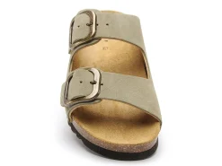 Scholl NOELLE Kaki Mules et Sabots Plats Femme