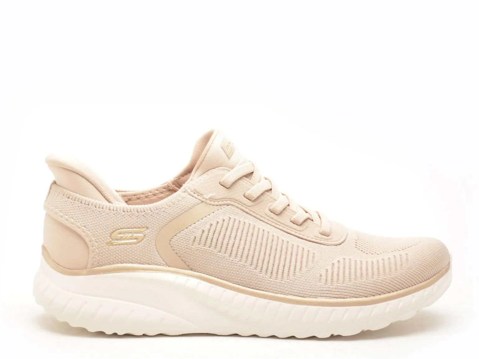 Skechers 117497 BOBS Beige Baskets Basses Femme
