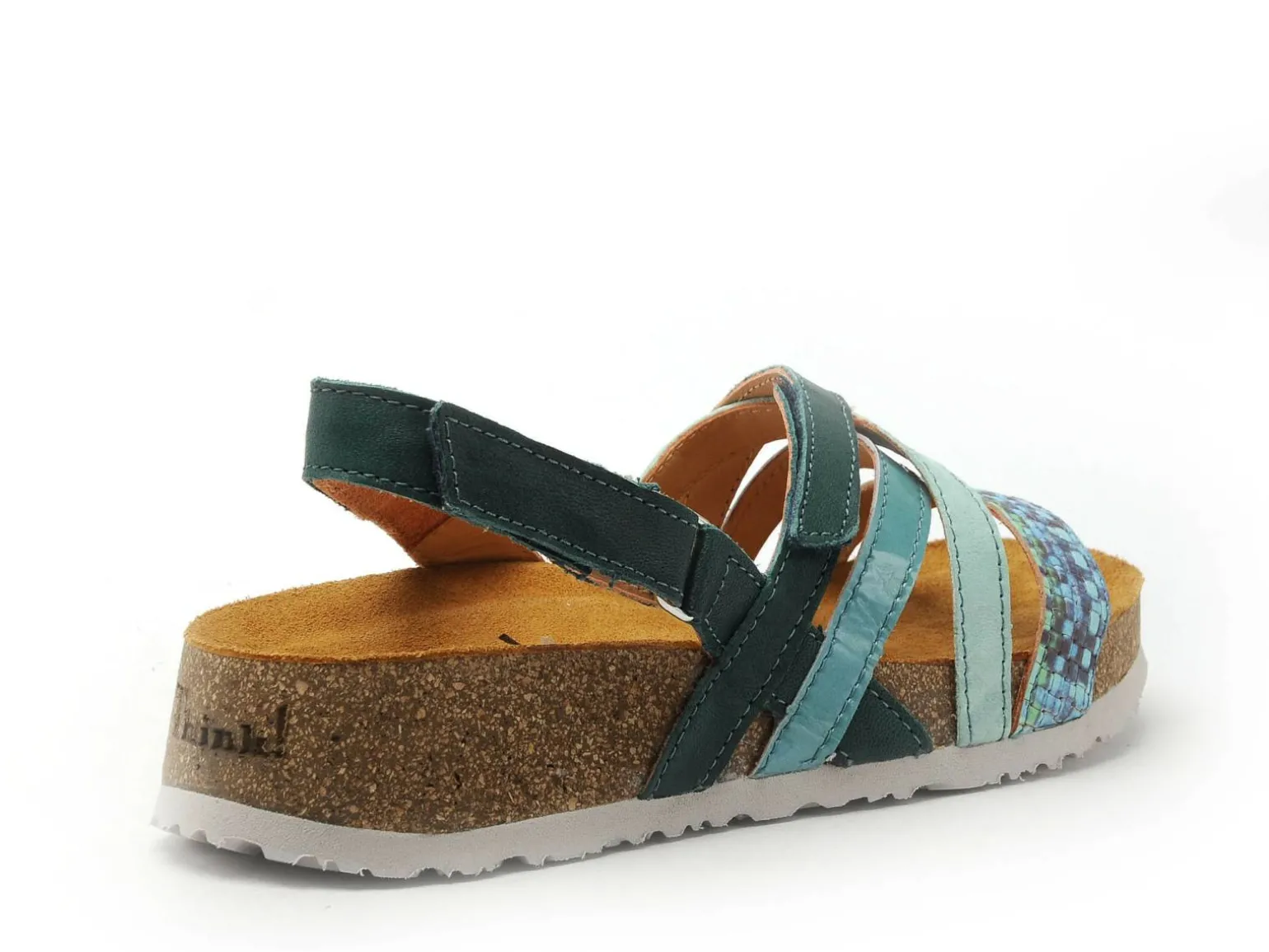 Think 1183 Bleu Sandales à Talons Femme