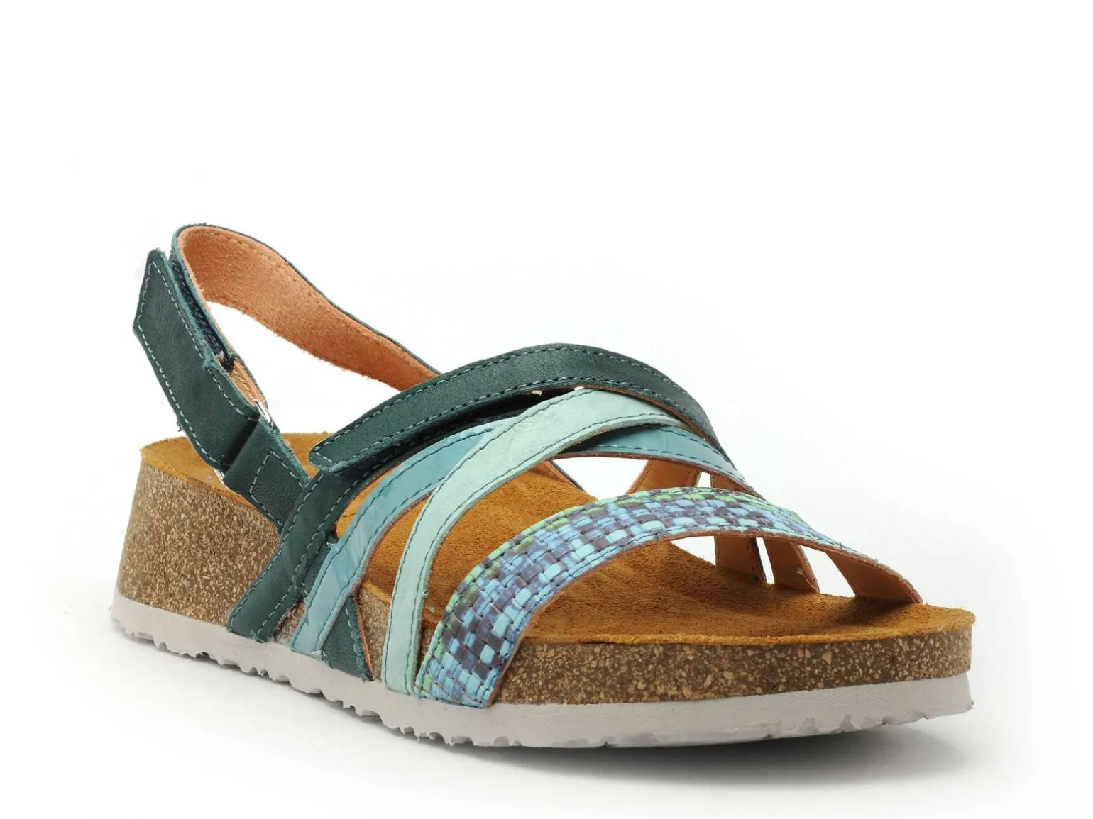 Think 1183 Bleu Sandales à Talons Femme