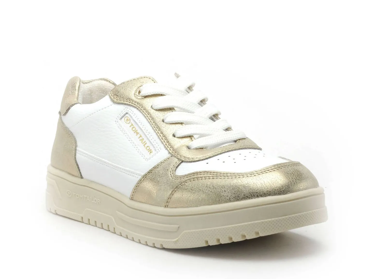 Tom Tailor 7490010018 Blanc et Or Baskets Basses Femme