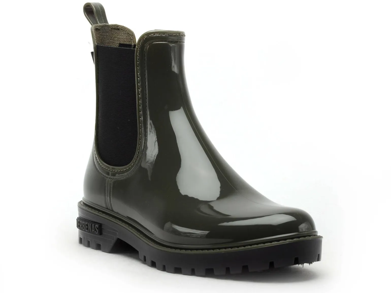 Verbenas Bottes de pluie GAUDI BRILLO Kaki Boots et Bottines Plates Femme