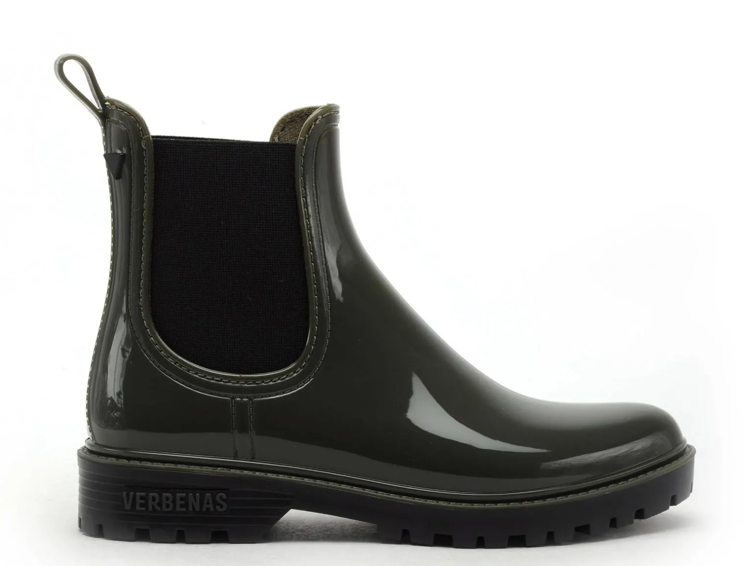 Verbenas Bottes de pluie GAUDI BRILLO Kaki Boots et Bottines Plates Femme