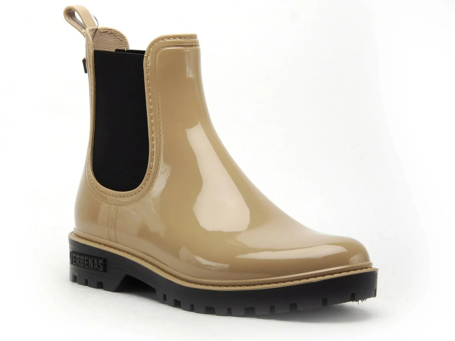 Verbenas Bottes de pluie GAUDI BRILLO Beige Boots et Bottines Plates Femme