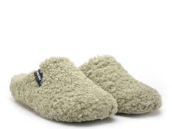 Verbenas Chaussons YORK CURLY Kaki Chaussons Femme