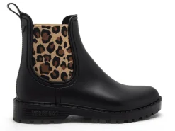 Verbenas GAUDI MAT ANIMAL Noir Boots et Bottines Plates Femme