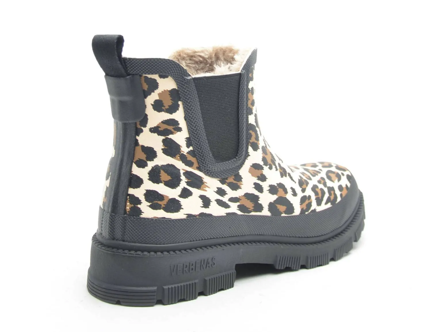 Verbenas LUA MATE COMBI ANIMAL FUR Noir Boots et Bottines Plates Femme