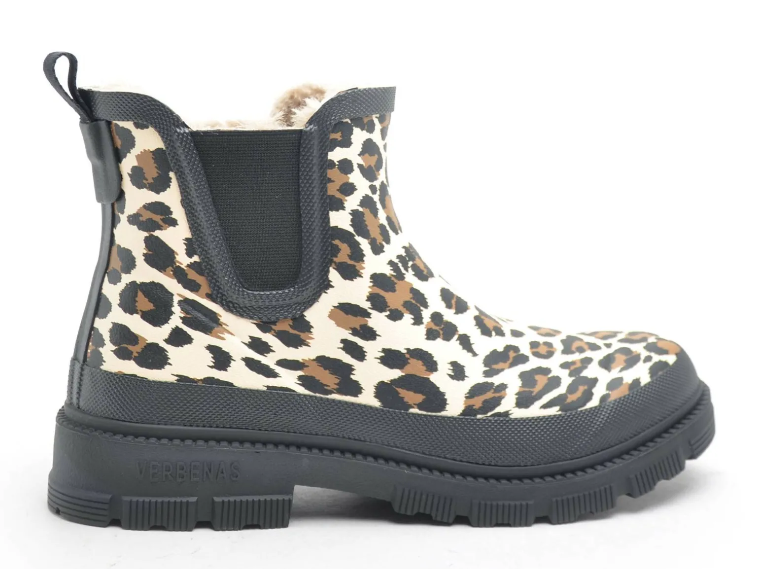 Verbenas LUA MATE COMBI ANIMAL FUR Noir Boots et Bottines Plates Femme
