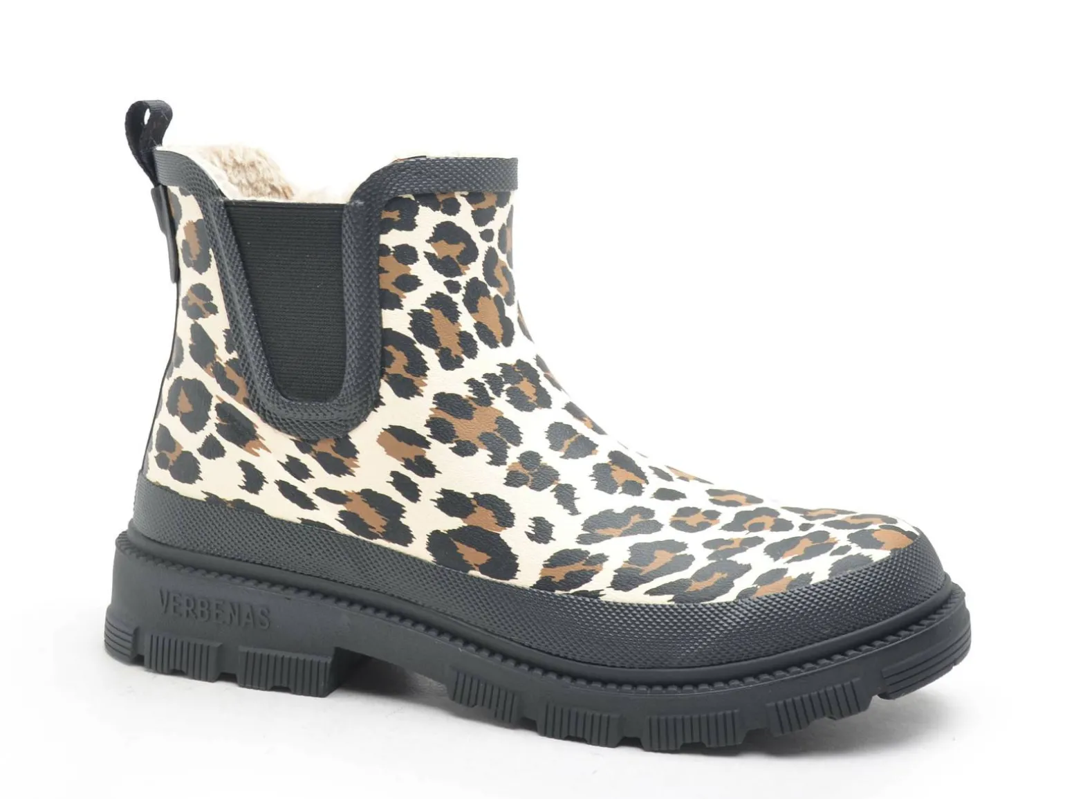 Verbenas LUA MATE COMBI ANIMAL FUR Noir Boots et Bottines Plates Femme