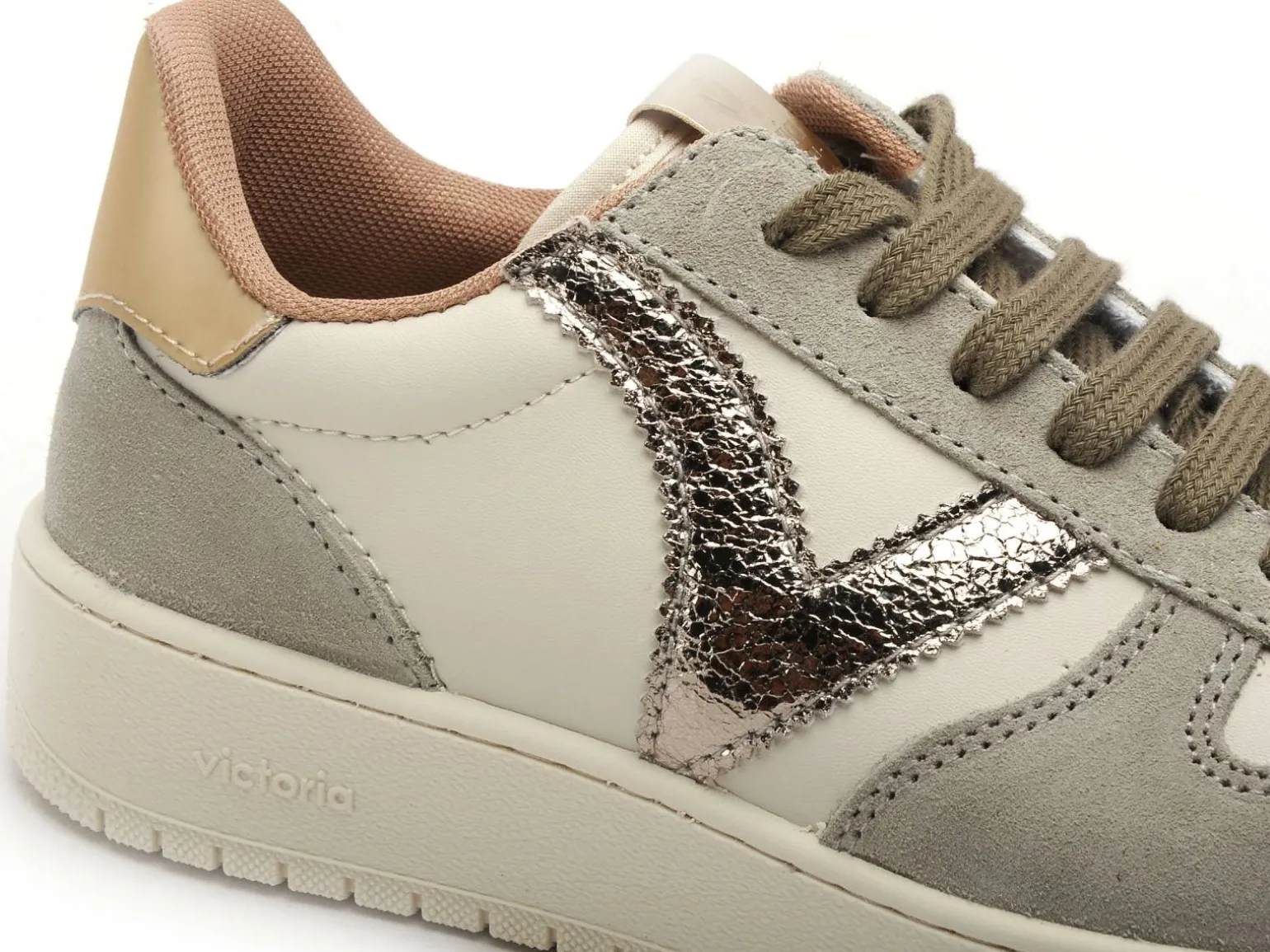 Victoria Baskets MADRID SER METAL Kaki Baskets Basses Femme
