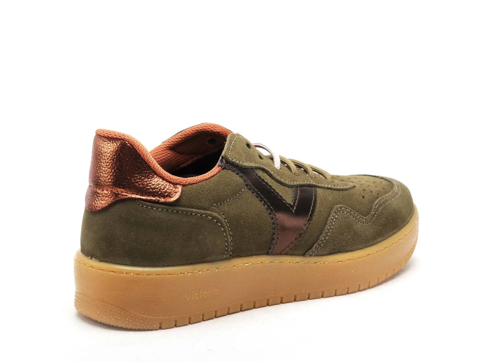 Victoria MADRID SER METAL Kaki Baskets Basses Femme