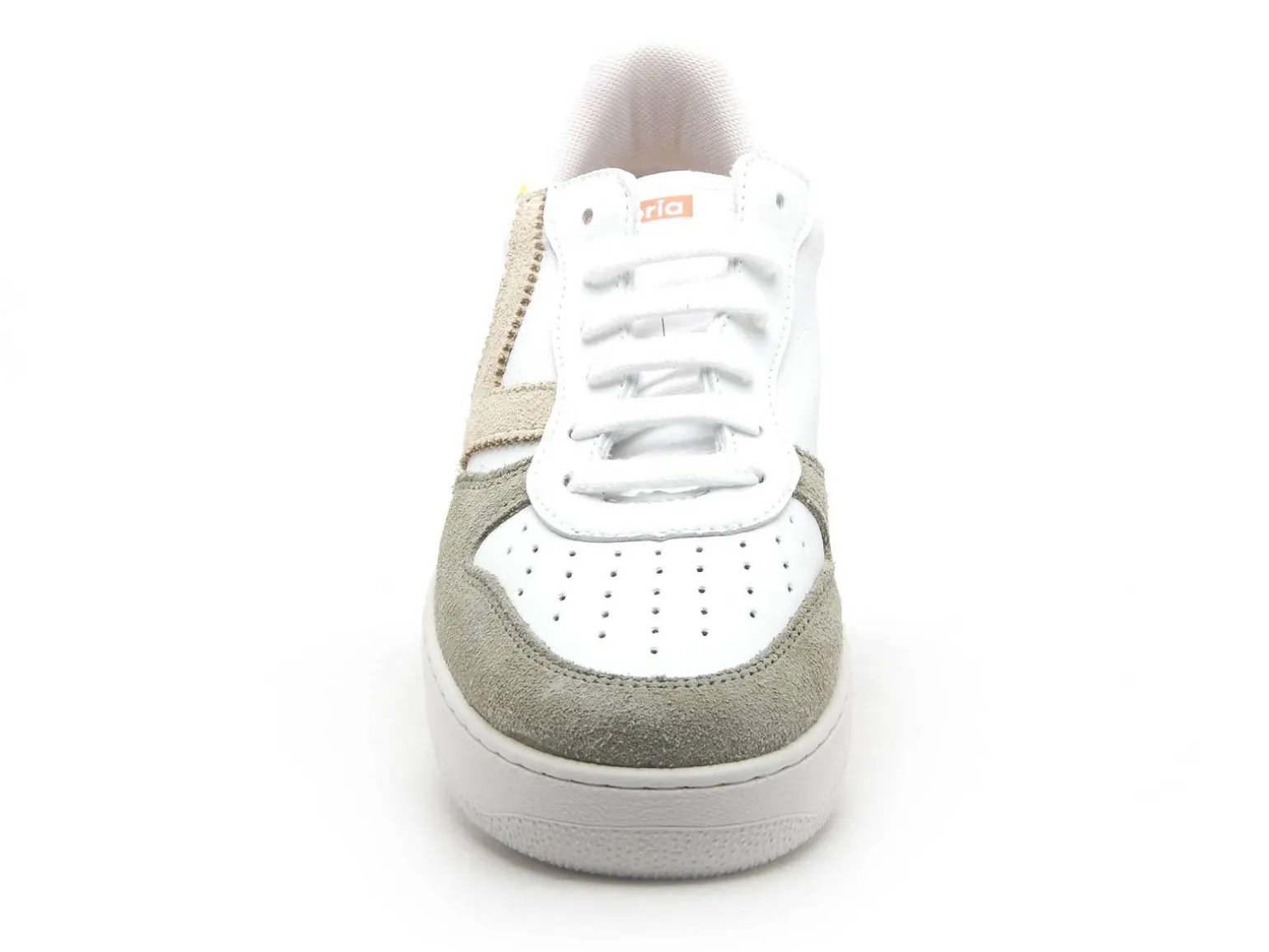 Victoria MADRID SERRAJE 1258246 Blanc et Jaune Baskets Basses Femme