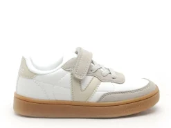 Victoria 1256102 OSLO EFFET PIEL ET LEOPARD Blanc Baskets Basses Garçon