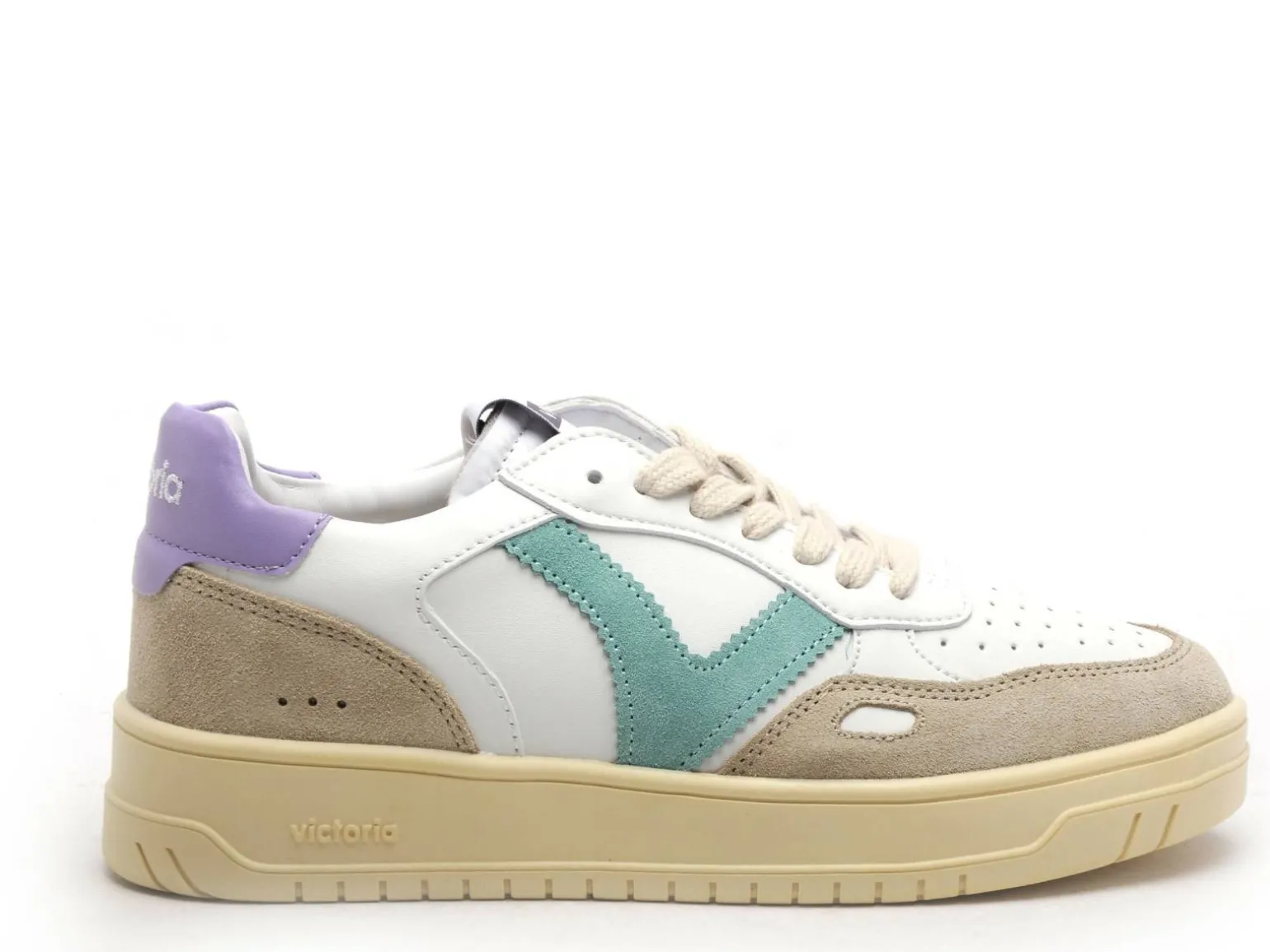 Victoria SEUL EFECTO PIEL ET SERRA 1257101 Blanc et Bleu Baskets Basses Femme