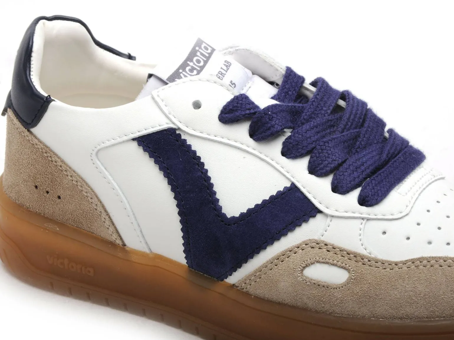 Victoria SEUL EFECT PIEL SER Bleu Baskets Basses Femme
