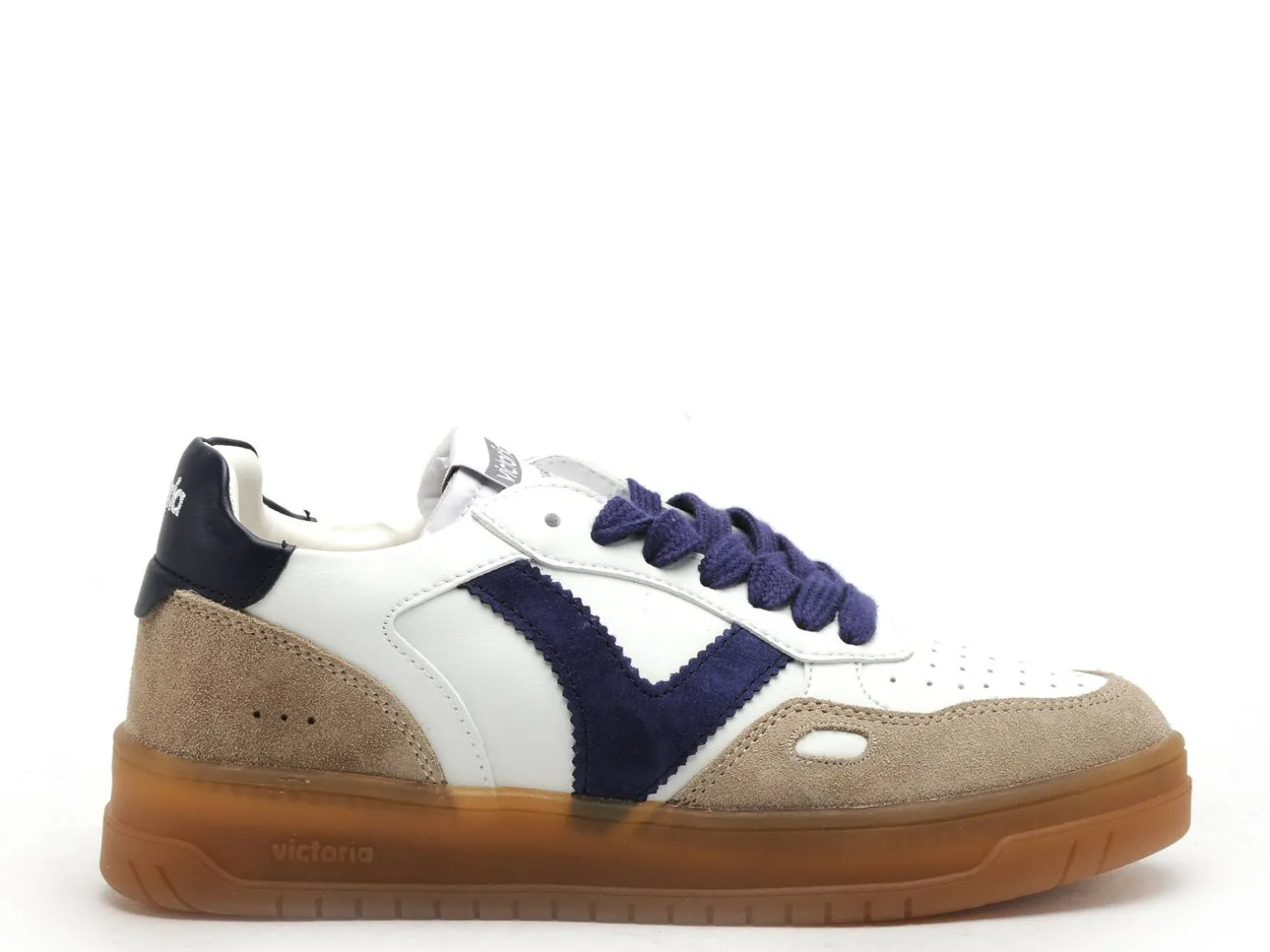 Victoria SEUL EFECT PIEL SER Bleu Baskets Basses Femme
