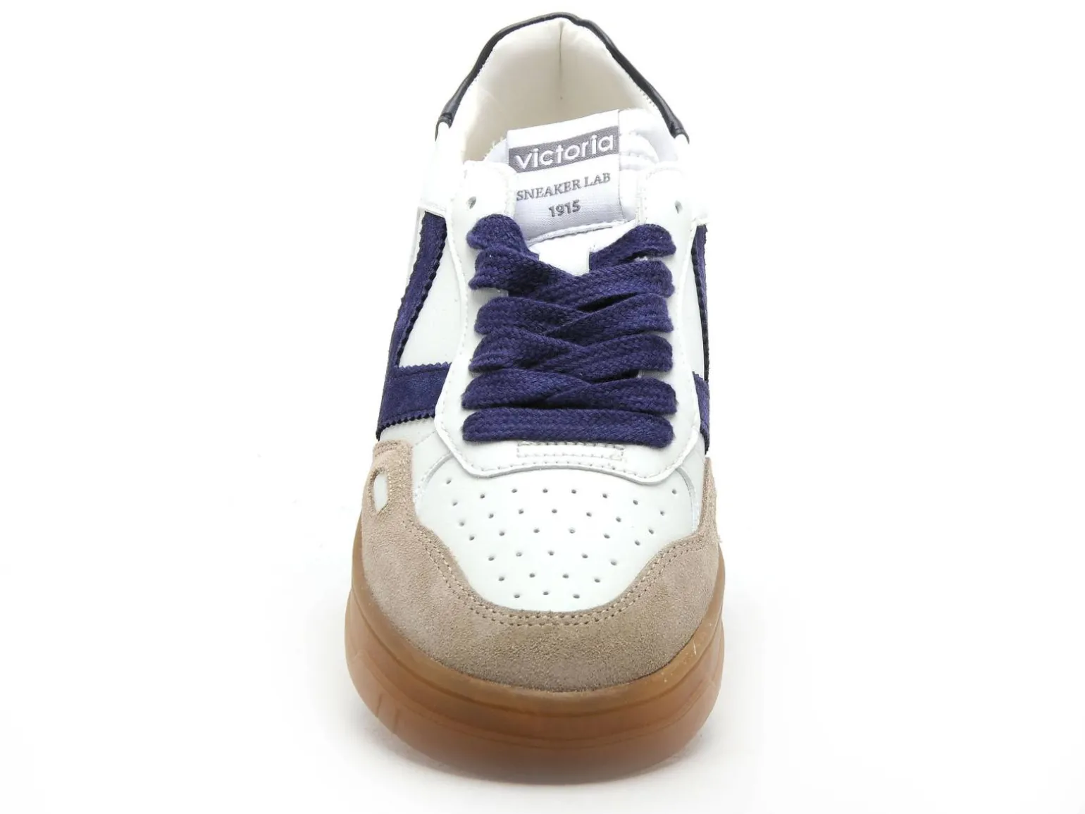 Victoria SEUL EFECT PIEL SER Bleu Baskets Basses Femme