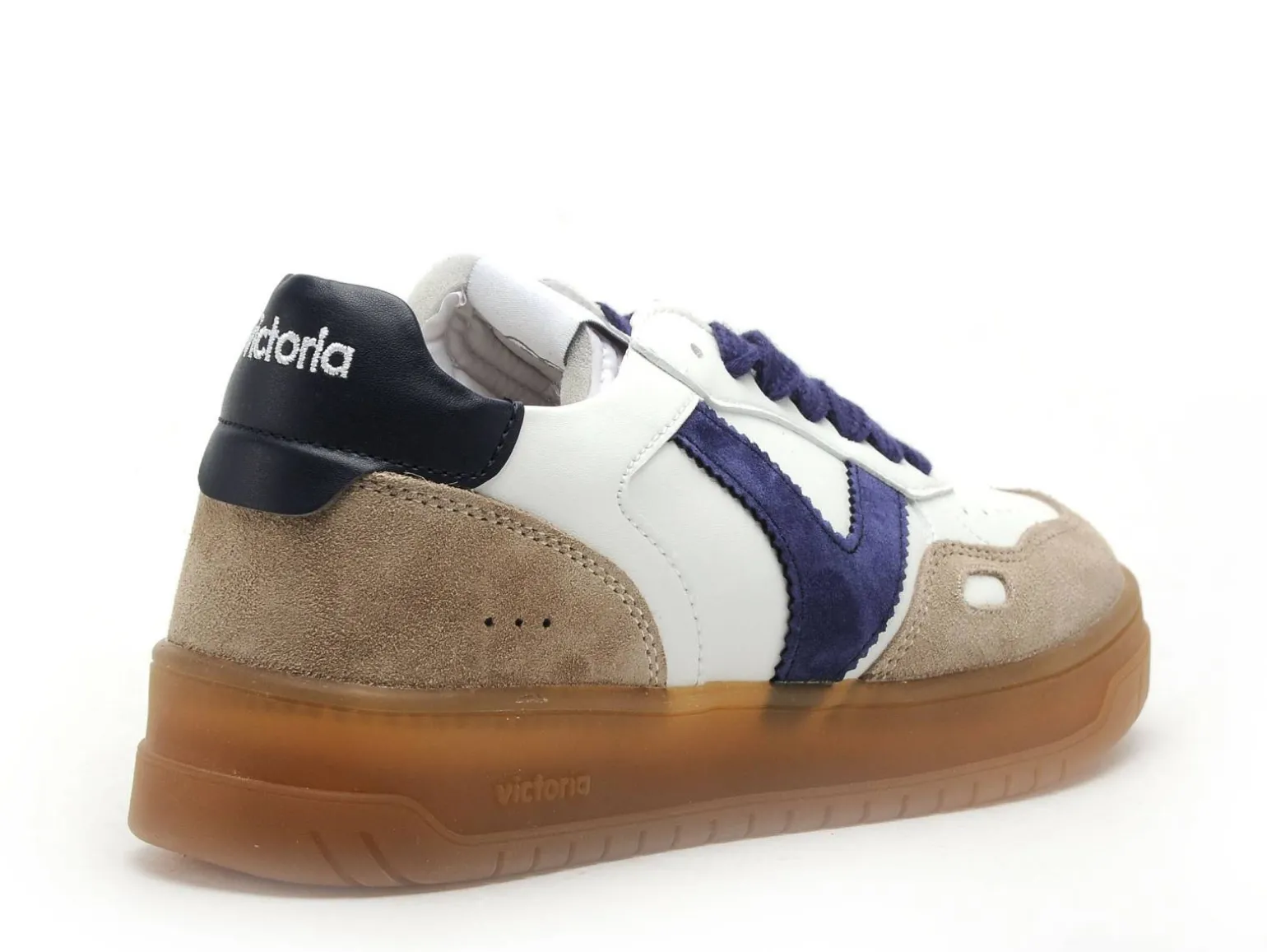 Victoria SEUL EFECT PIEL SER Bleu Baskets Basses Femme