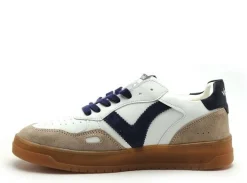 Victoria SEUL PIEL SERRAJE HOM Bleu Baskets Basses Homme