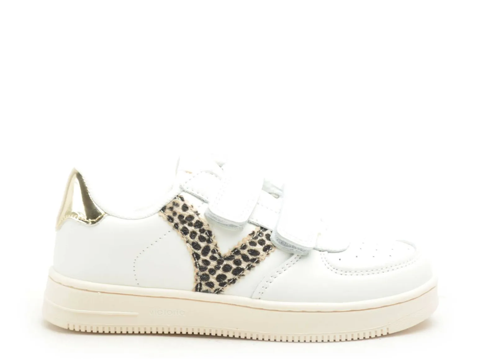 Victoria 1124106 TIEMPO EFECTO PIEL FANTA Blanc Baskets Basses Fille