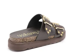 Yokono TUNEZ 262 Marron Sandales Plates Femme