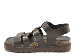 Yokono TUNEZ 255 Marron Sandales Plates Femme
